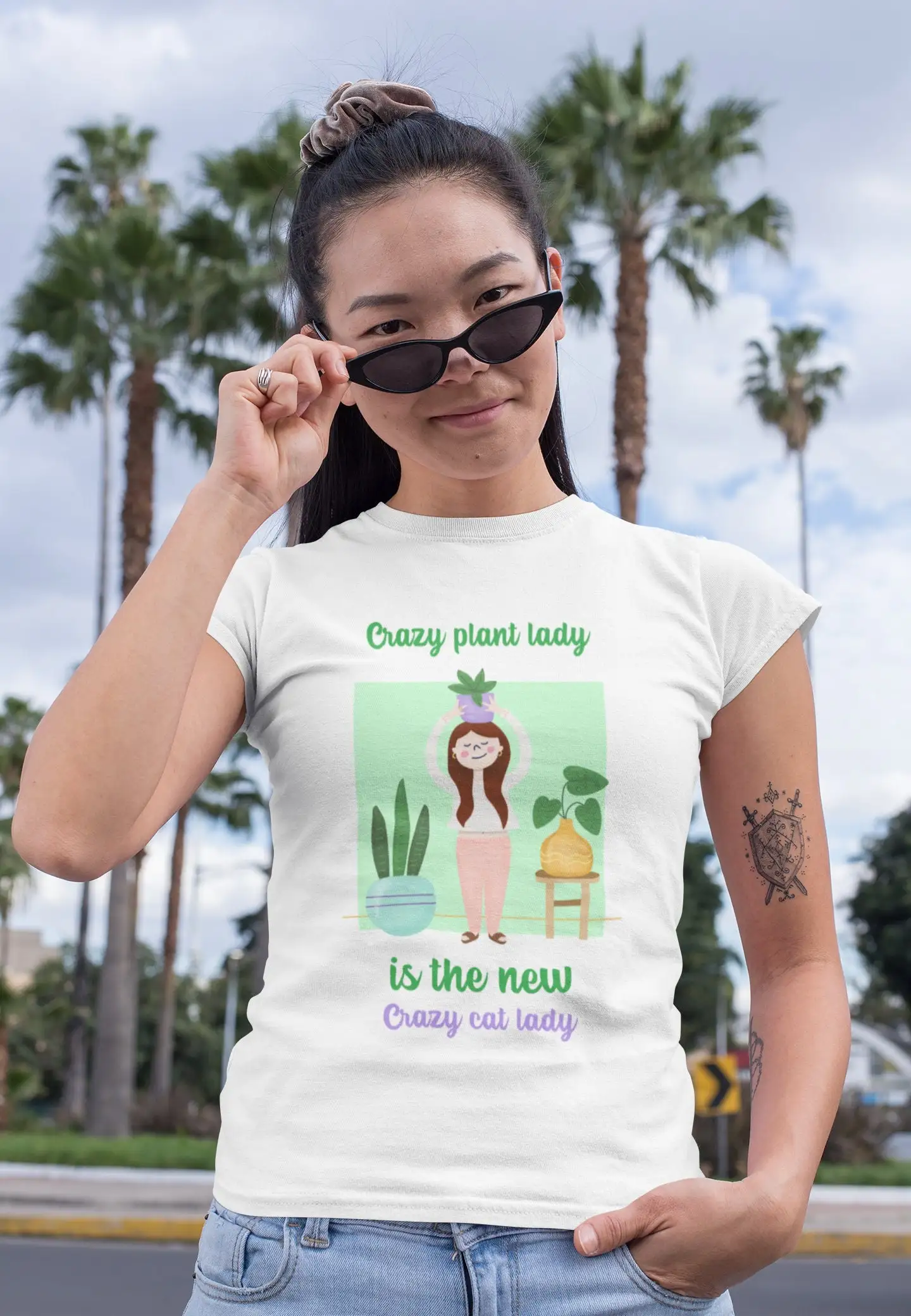 New Plant Parent - Crazy Plant Lady는 새로운 고양이 엄마