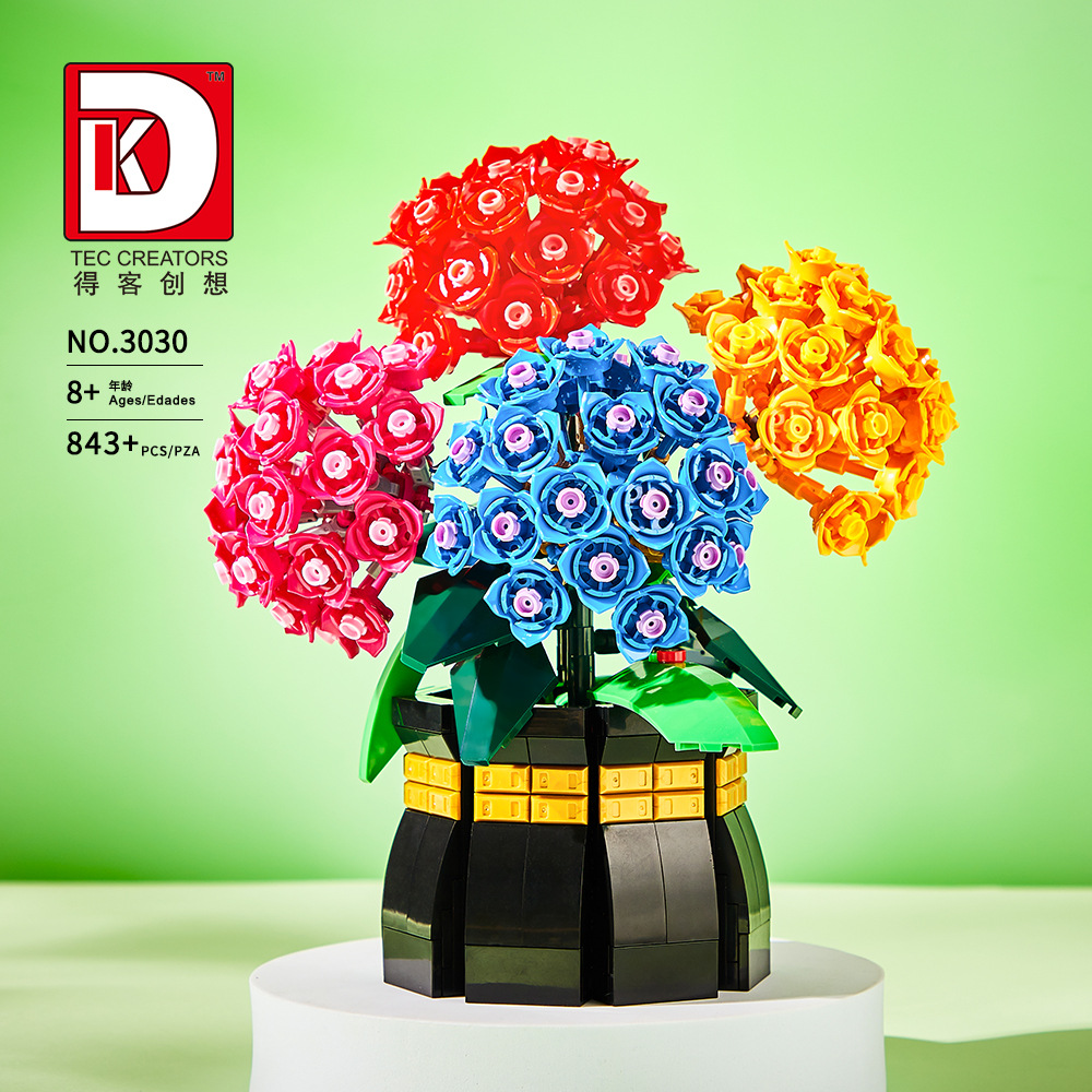New Plant Parent - 새로운 수국 자수 바구니 빌딩 블록