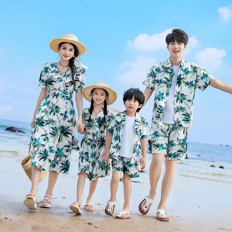 휴가 커플룩 부모-자녀 의류, 엄마 딸 원피스 아빠 아 - Plant Parental 리뷰 및 가격