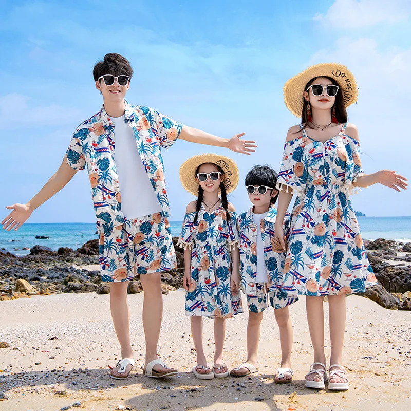 휴가룩 가족 의류 엄마 딸 리조트 드레스 아빠 아들 투 - Plant Parent Clothing 리뷰 및 가격