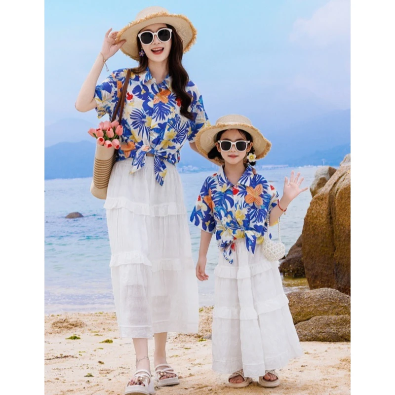 휴가 가족 커플룩 세트 엄마 딸 셔츠 스커트 캐주얼 아 - Plant Parental 리뷰 및 가격