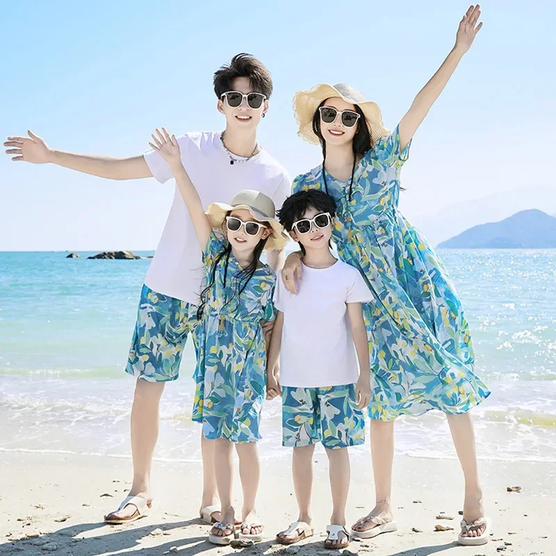 아버지 아들 셔츠 세트옷 여름 휴가룩 가족 의류 엄마  - Plant Parental 리뷰 및 가격